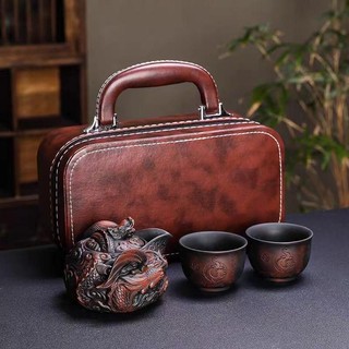 Bộ Ấm Trà Rồng Cát Tường (1ấm+2chén)