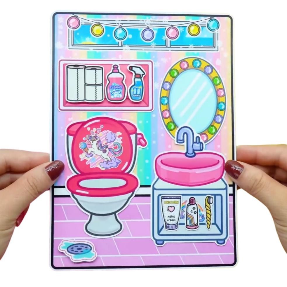 Đồ Chơi - Squishy - Kuromi - Đồ chơi giấy - Ngôi nhà búp bê đồ chơi thủ công bằng giấy công chúa tocaboca unicos h24
