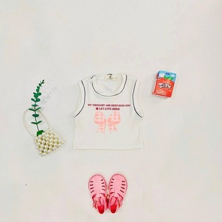 A42- Áo ba lỗ hình nơ cho bé gái Size từ 8-35Kg