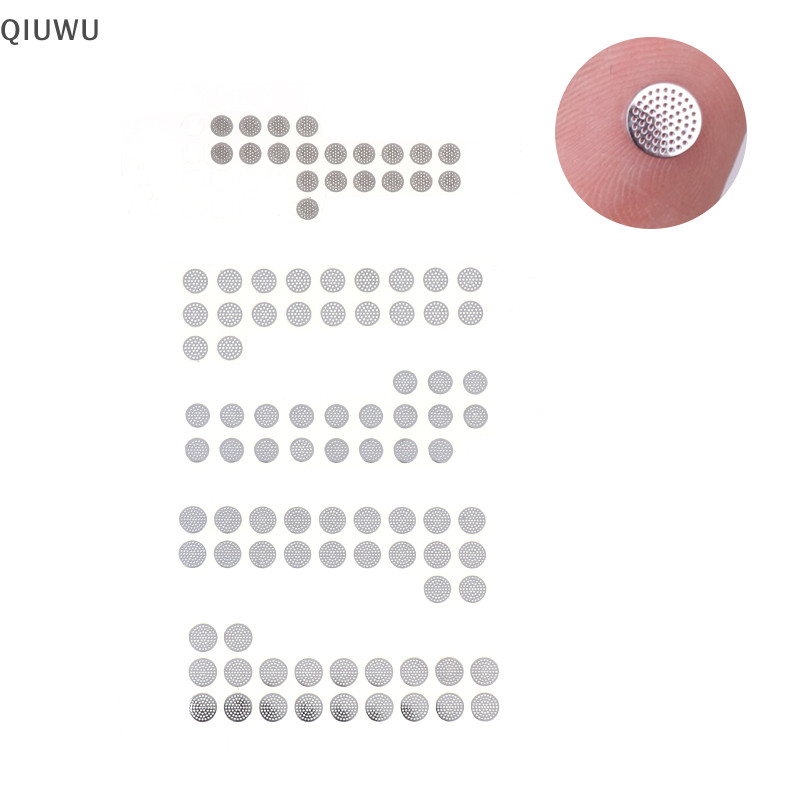 Qiuwu 20 Chiếc Tai Nghe Trong Tai Lọc Bụi Lưới Tai Nghe Chống Bụi Lưới Thép Có Keo 4.0-5.0mm.