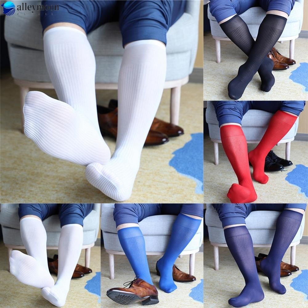 Oto Nam Sọc Rộng Ngón Chân Sheer Kinh Doanh Tất Lụa Cao Mỏng Thoáng Khí