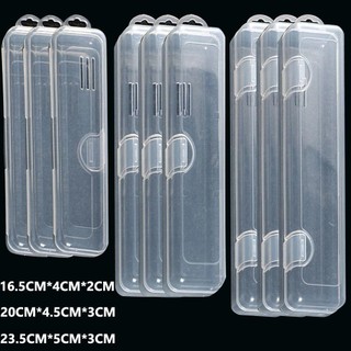 [Còn hàng] NOOKSTORY 1 Cái Hộp nhựa, Bút chì kẻ mày Bộ đồ ăn Đũa có nắp Hộp đựng cọ trang điểm, Dụng cụ làm đẹp di động đa chức năng trong suốt