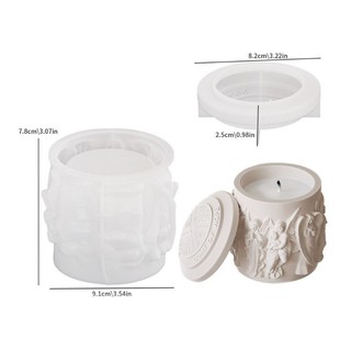 Flgo Silicone Hộp Trang Sức Khuôn Nhựa Dính Khuôn Tượng Thiên Thần Hộp Đựng Khuôn Thích Hợp Cho Đồ DIYs Lưu Trữ Chứa