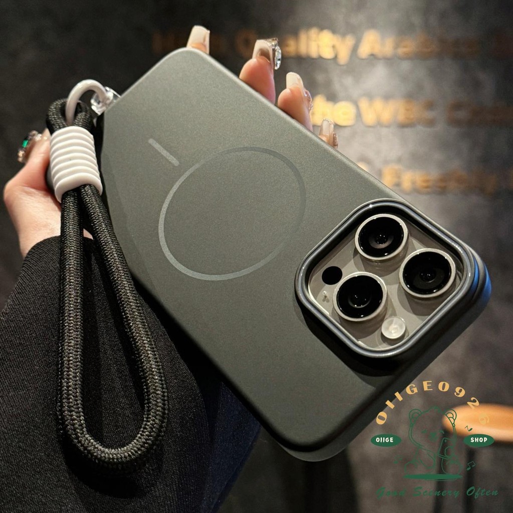 [Vỏ dây buộc] Vỏ điện thoại từ tính lỏng cảm giác da iphone16 Pro Max 15 14 13 12 11 cho vỏ iPhone Vỏ cứng PC chống sốc
