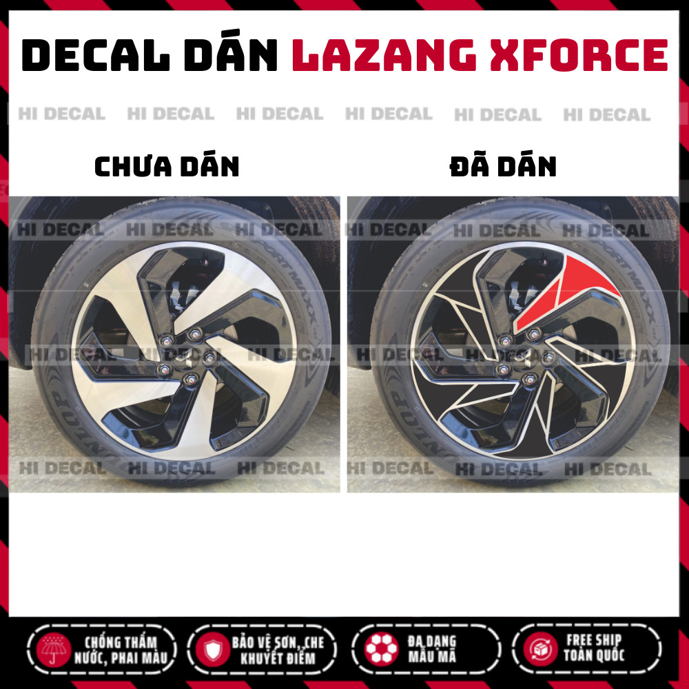 Tem Mâm Xforce, decal dán mâm Xfoce ,tem trang trí cao cấp chống thấm nước, tạo điểm nhấn