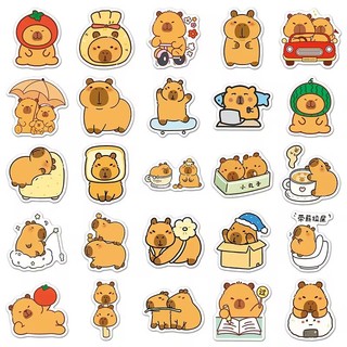 100 Chiếc Hoạt Hình Capybara Miếng Dán Động Vật Trang Trí Decal DIY Điện Thoại Laptop Chống Thấm Nước Dán Đồ Chơi