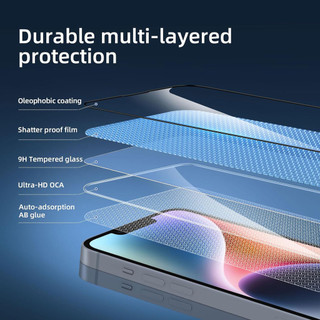 3 Miếng HD Kính Bảo Vệ Màn Hình Cho iPhone 16 15 14 13 12 11 Pro Max Toàn Màn Hình Kính Cường Lực Bảo Vệ Cho iPhone X XR Xs