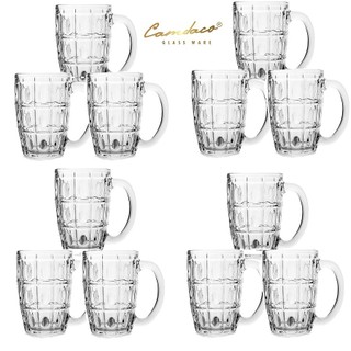 [12 LY] Bộ Ly Thủy Tinh Uống Bia Có Quai 375ML, Ly Uống Nước Có Quai 10007
