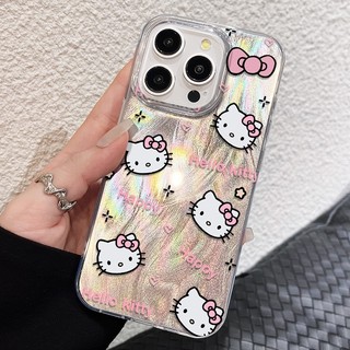 Ốp lưng iPhone họa tiết Hello Kitty vui vẻ, dành cho iPhone 16/15/14/13/11 Pro Max/XR/XS Max