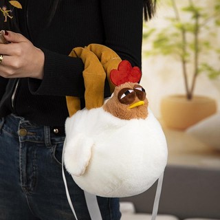 [Gou] Túi nhồi bông gà Dozy sáng tạo Búp bê gà có cồn Mềm bông nhồi bông sang trọng Tote trang trí nhà để làm quà tặng sinh nhật cho bạn bè VN