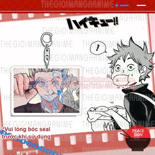 (KÍ TÊN) Móc khóa HAIKYUU!! Vua bóng chuyền in hình anime chibi mica trong acrylic quà tặng xinh xắn