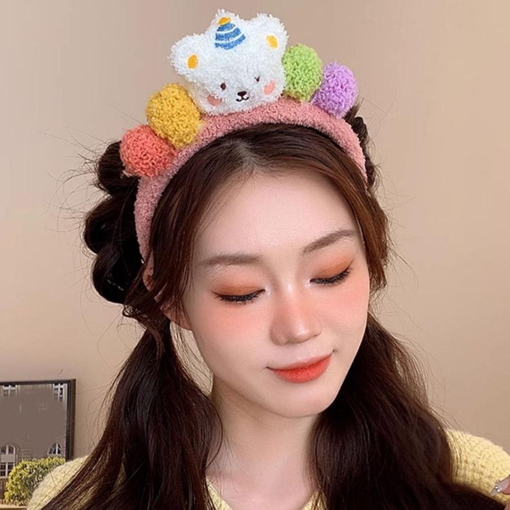 Phong Cách Hàn Quốc Đáng Yêu Sang Trọng Rửa Mặt Băng Đô Dành Cho Nữ Hoạt Hình Ngộ nghĩnh Gấu Dễ Thương Tóc V1d5