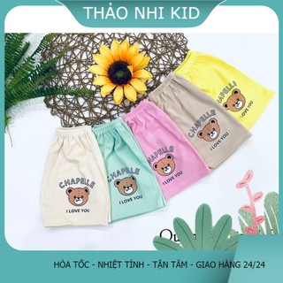 quần đùi cho bé trai bé gái quần chục chất tăm lạnh mềm mát thấm hút mồ hôi 3-13kg