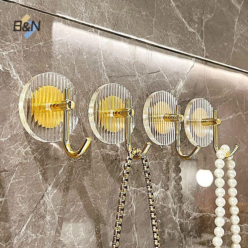 B & N Acrylic Tranparent Móc Treo Tường Móc Chìa Khóa Vải Tổ Chức Móc Treo Áo choàng Phòng Tắm Giá Treo Khăn Nhà Bếp Phần Cứng Móc.