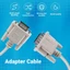 1.4M RS232 DB9 9 Pin Nam Sang VGA Video 15 Pin Nam Cáp Chuyển Đổi Màu Xám nhạt