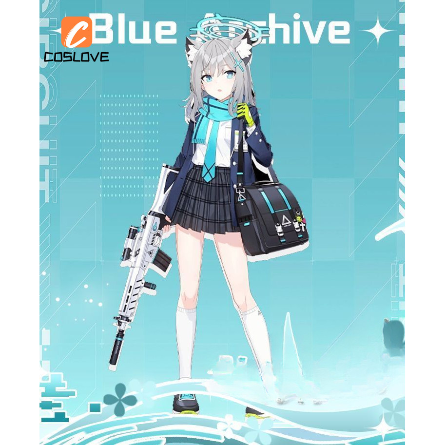 Anime Trò Chơi Xanh Lưu Trữ Sunaokami Shiroko Cosplay Quần Áo Trọn Bộ Trang Phục Phù Hợp Với Bé Gái Đầm JK Đồng Phục Cosplay Đầm