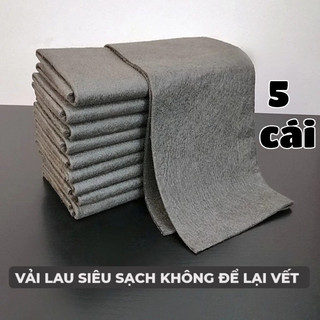 5 cái Khăn Lau Đa Năng Thần Kỳ Vải Lau Siêu Sạch Không Để Lại Vết