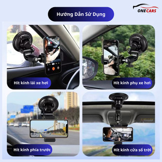 Kẹp Để Điện Thoại Ô Tô, Giá Đỡ Điện Thoại Trên Xe Hơi Hít Kính - GDDT02