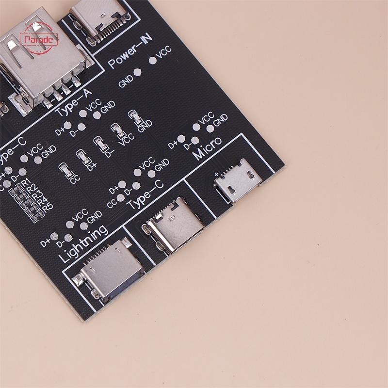 Diễu Hành 1 Cáp USB Dòng Dữ Liệu Bảng Kiểm Tra Cáp Kiểm Tra Cáp USB Bộ Kiểm Tra Bật Tắt Ngắn Mạch Cho Type-C Bảng Kiểm Tra Công Cụ VN
