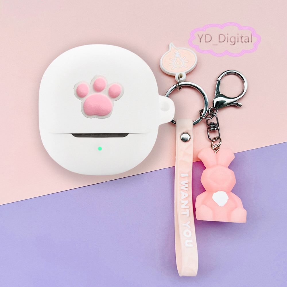 Ốp Tai Nghe Cho SoundPEATS Air 5 Lite Hoạt Hình Dễ Thương Bảo Vệ Tai Nghe Bao Bóng Đá Gấu Mặt Dây Chuyền Tai Nghe Silicon Tay Mềm Bảo Vệ Chống Thấm Nước