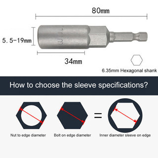 Bộ Đầu Khẩu Chụp Sâu Lòng Dài 80mm, Chân Lục Giác, Lắp Máy Khoan Bắn Vít, 15 Chi Tiết, Tiện Dụng, Giá Tốt trên Shopee
