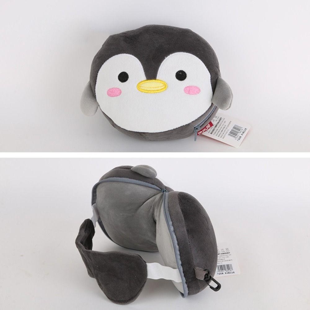 GUSTAVA Travel Eye Cover, Gối Cổ Du Lịch Mềm Mại Hoạt Hình, Có Mắt 2 in1 Lông Tơ Ngủ Gối Ngủ