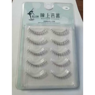 Gói 5 cặp lông mi giả mỏng trong suốt, lông mi tự nhiên