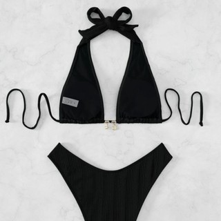 Đồ Bơi Nữ Màu Kẹo Chắc Chắn Dây Lớn Cốc Cao Cấp Hai Mảnh Bikini Đồ Bơi