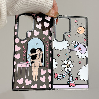 GLITTER Ôm Bản Thân Phone Case ForDành Cho Samsung Galaxy S26 25Ultra S25Plus S25 S24 S23 S22Ultra S24 23Plus Vỏ Mềm Bảo Vệ Chống Sốc