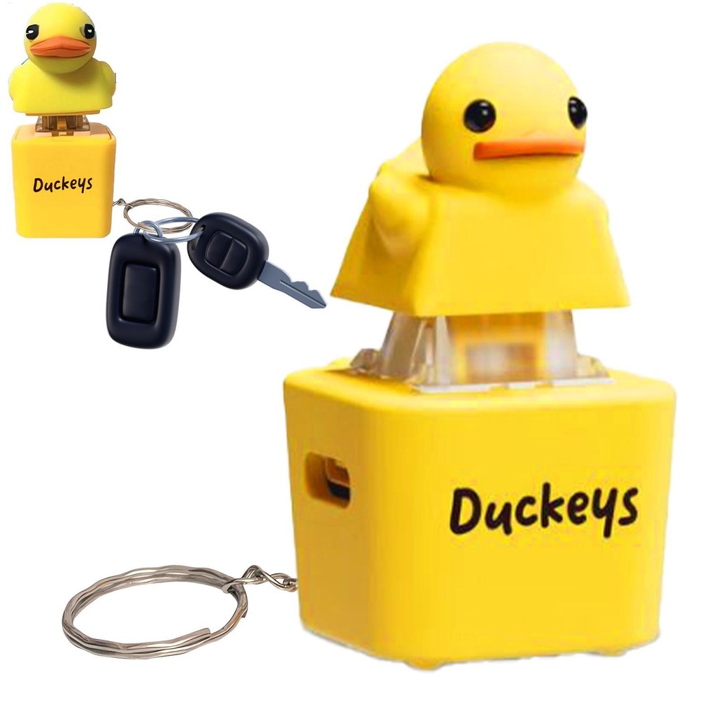 That Quacks Quacking duck Fidg- Móc khóa âm thanh giải nén vịt màu vàng nhỏ wipqsvn