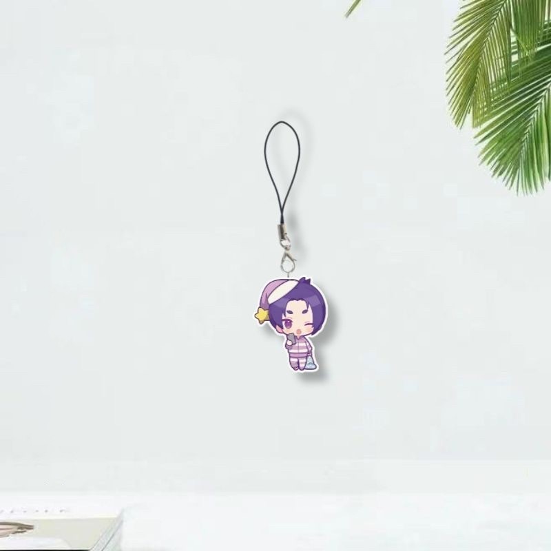 Móc dây treo điện thoại BLUE LOCK ver CHÚC BÉ NGỦ NGON in hình anime chibi mica trong acrylic móc khóa