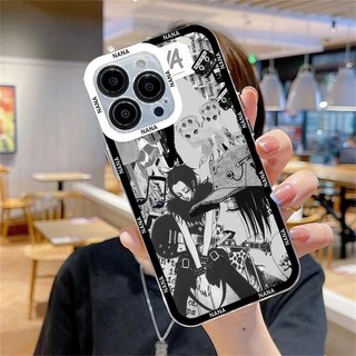 Ốp Điện Thoại Cho IPhone 15 Pro Max 14 11 12 13 Mini XR XS 7 8 6 6S Plus SE 2020 2022 7 + 8 + Ốp Lưng Hoạt Hình Oosaki Nana TPU Mềm Cặp Đôi Siêu Mỏng Chống Sốc Bảo Vệ Ống Kính