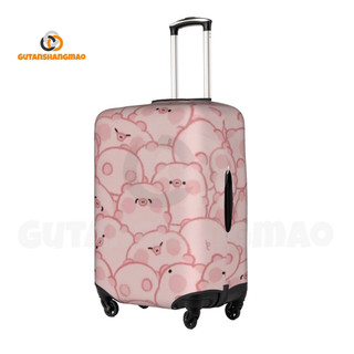 Vỏ hành lý hình con lợn dễ thương Có thể giặt được Bảo vệ vali chống trầy xước Vỏ vali Phù hợp với hành lý 18-32 Inch
