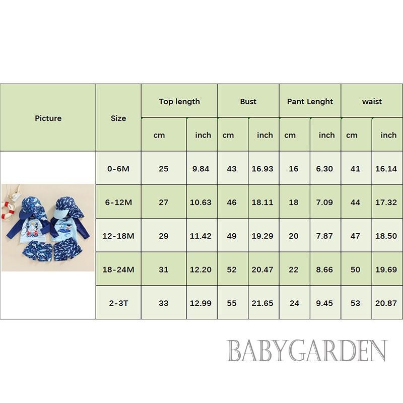 Baga-6tháng-4years Kid Boy 3 Bộ Đồ Bơi Hoạt Hình Sọc Cá Mập In Hình Mùa Hè Đi Biển Dài Tay Áo + Quần Short + Mũ Đi Biển