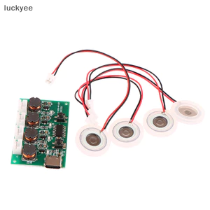 Luckyew DC5V Type-C Máy tạo độ ẩm DIY Bộ dụng cụ tạo sương mù Trình điều khiển Bảng mạch 4 Tấm phim phun sương Mô-đun Oscillag TQ