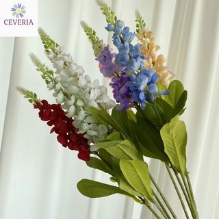 Cành hoa lục bình đơn hai màu hoa lụa  cắm hoa phòng khách cắm hoa cắm hoa lối đi đám cưới châu Âu