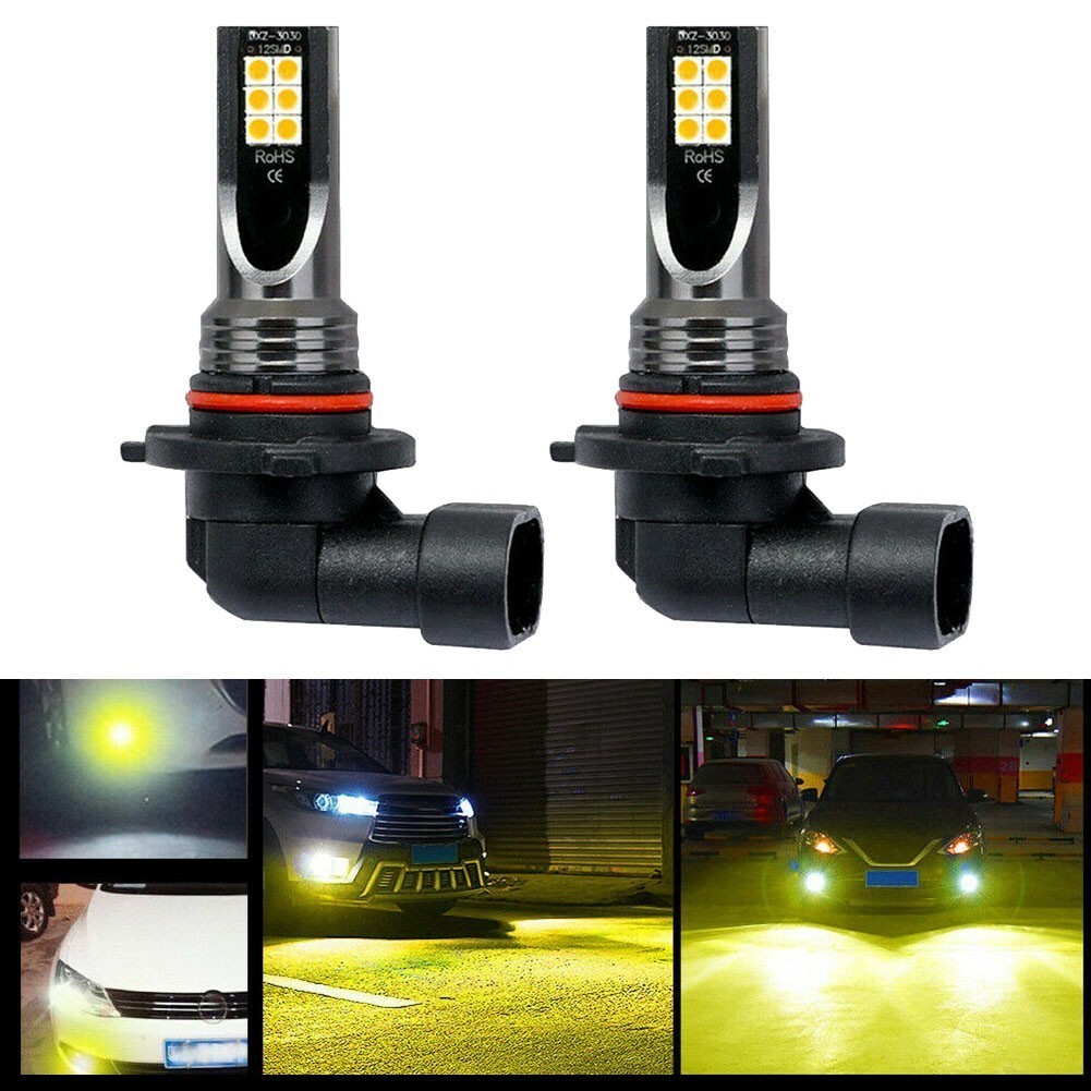 2x 9006 HB4 108W Bóng Đèn LED Sương Mù 3000K Vàng Đèn Sương Mù 20000LM Siêu