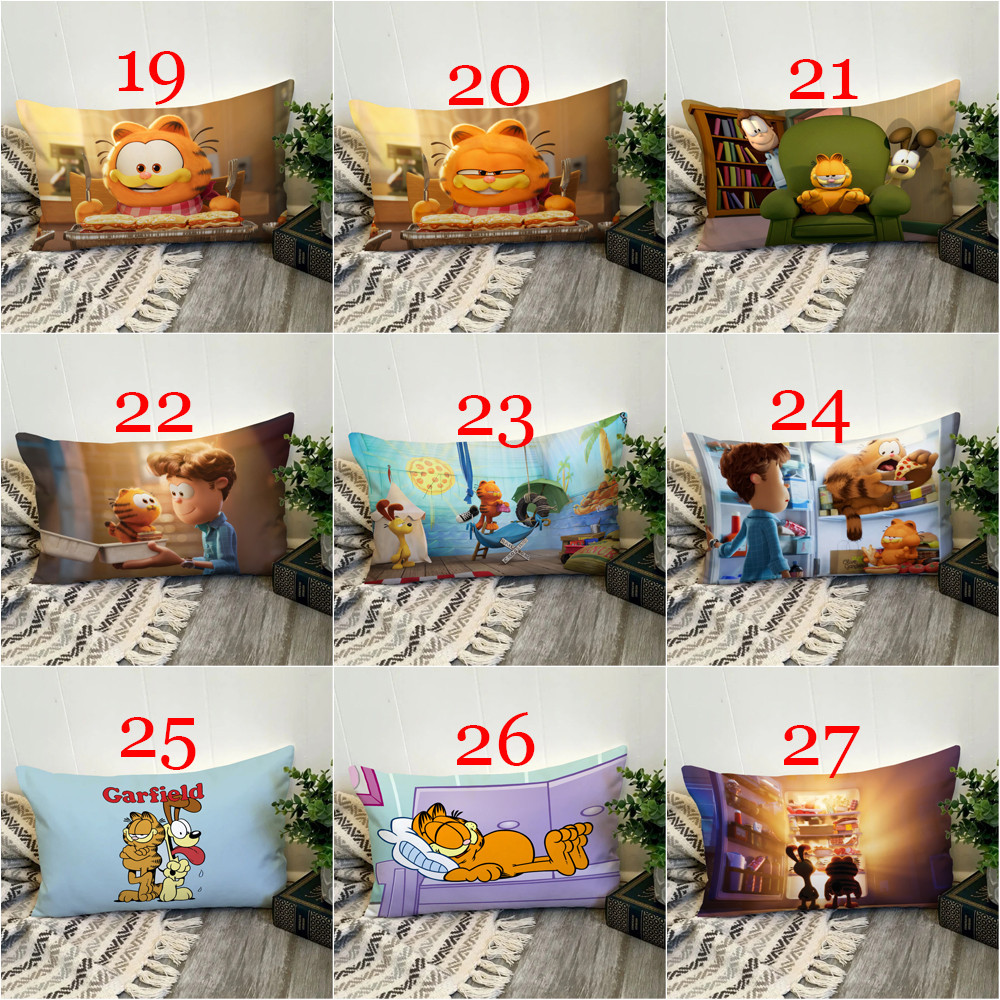 The Garfield Movie 2024 Vỏ Gối Hình Chữ Nhật In Hình Một Mặt Đệm Polyester Trang Trí Nhà Cửa Món Quà Tốt Nhất (Không Có Lõi)