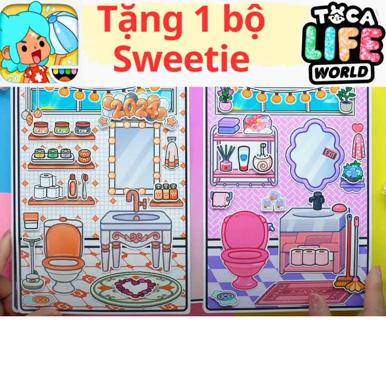 Búp bê giấy Avatar World Pazu vs Toca Boca Quiet Book- Happyfunny