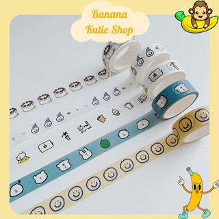 Băng Keo Hoạt Hình Dễ Thương Dài 5m/Cuộn, Washi, Giấy Dính Masking (18-27)