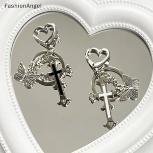 FashionAngel Bông Tai Kẹp Y2k Đàn Guitar Trái Tim Tình Yêu Ngôi Sao Cho Nữ Ngọt Ngào Thoáng Mát Xu Hướng Thời Trang Mặt Dây Chuyền Vintage Thẩm Mỹ Phụ Kiện Quà Tặng Mới TH
