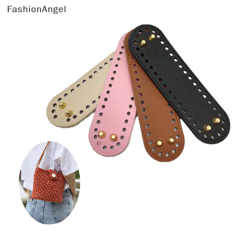 FashionAngel 1 Túi Linh Kiện Đáy Dài Cho Túi Dệt Kim Đế Da Handmade Có Lỗ DIY Móc Phụ Kiện TH
