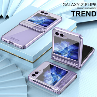 Vỏ máy ảnh bảo vệ bản lề Phantom mạ điện trong suốt cho Samsung Galaxy Z Flip 6 Z Flip 5 Z Flip 4 Z Flip 3 5G cho Samsung Z Flip6 Flip5 Flip4 Flip3 Case