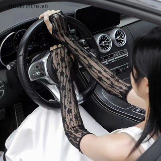 Găng Tay Nữ Chống Nắng Ren Lưới Dài Ngón Mỏng Thoáng Khí UV Mùa Hè, Tay Áo VN
