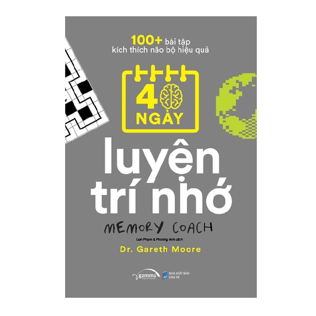 Sách - Combo 100+ Bài Tập Kích Thích Não Bộ Hiệu Quả : 40 Ngày Luyện Trí Nhớ + 40 Ngày Rèn Tư Duy (Gamma)