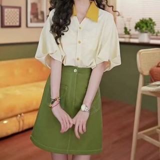Retro Áo Thiết Kế Niche Cảm Thấy Phù Hợp Với Tính Khí Lỏng Lẻo Tay Ngắn Vận Chuyển Áo Sơ Mi Mới Phong Cách Hồng Kông Mùa Hè