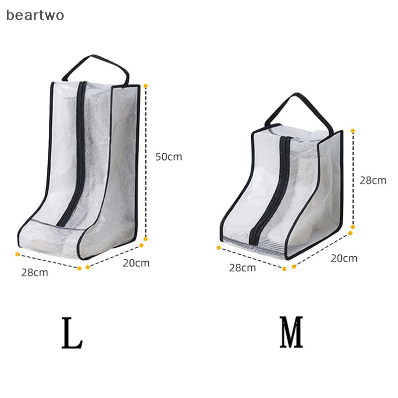 < Beartwo > Túi đựng giày chống nước chống bụi trong suốt Túi bảo vệ giày bốt di động có khóa kéo Túi đựng đồ du lịch gia đình Đẹp