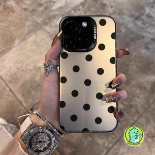 Vỏ Đơn Giản Cho Vivo Y27 Y36 4G 5G Y02 Y02T Y02A Y91 Y95 Y93 Y91C Y1S Y22 Y22S Y35 4G Y78 Y78 + Y76S Y74S Y73S Y52S Vỏ Điện Thoại Cứng Màu Đen Chấm Đen Dễ Thương
