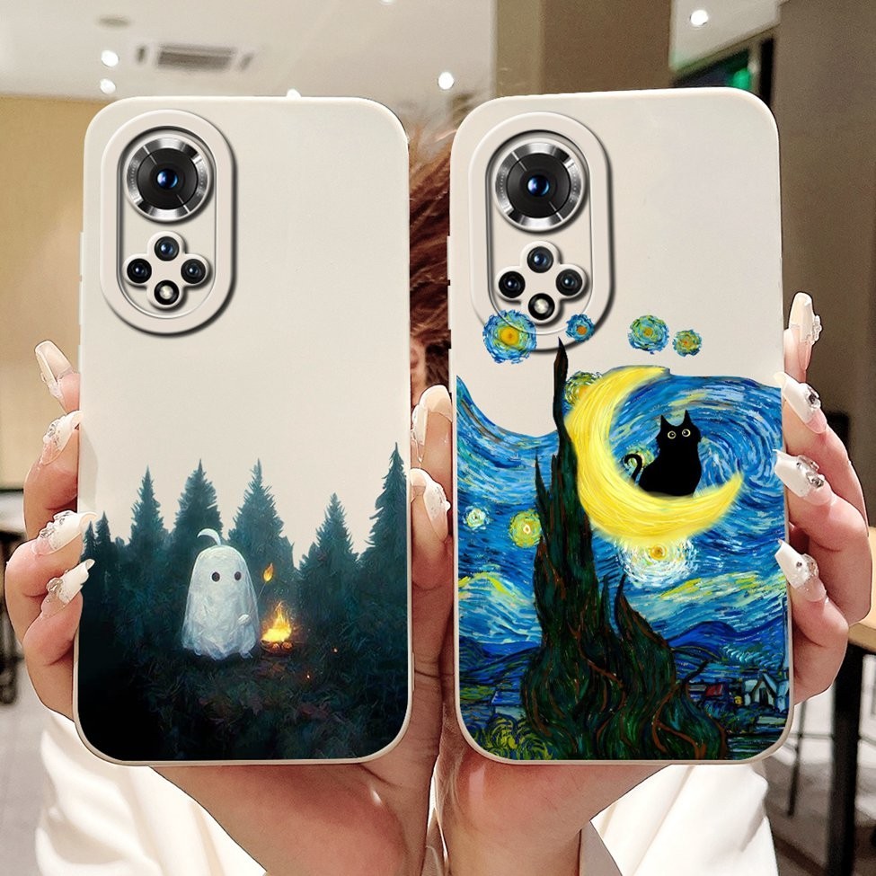 Ốp điện thoại Huawei Nova9 Thẩm Mỹ Mèo Dễ Thương Sơn Cà Phê Silicon Chống Sốc Huawei Nova 9 Ốp điện thoại NAM-AL00 NAM-LX9