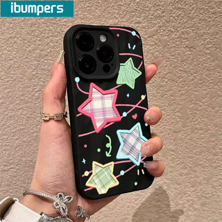 ibumpers Ốp điện thoại hàn quốc cute hình ngôi sao cho Iphone 15 14 12 13 11 Pro Max IP 7 8 Plus Iphon X Xs XR Xs Max IP11 nhám Ốp Lưng mỏng silicone mềm chống sốc